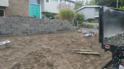 New retaining wall taking shape...